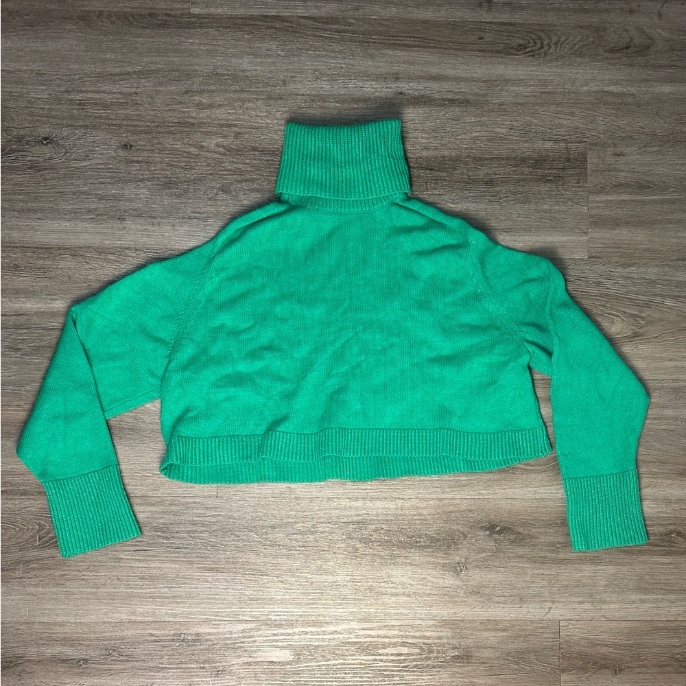 Zara Green Turtleneck Sweater